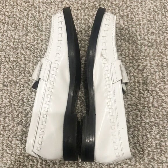 All Saints Sofie Leather Chalk White Penny Loafers 37 - Picture 4 of 8